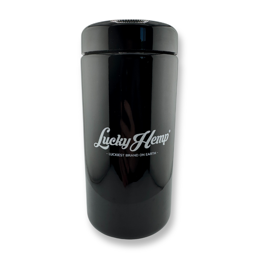 LuckyCure Humidor Glas mit Thermo-Hygrometer
