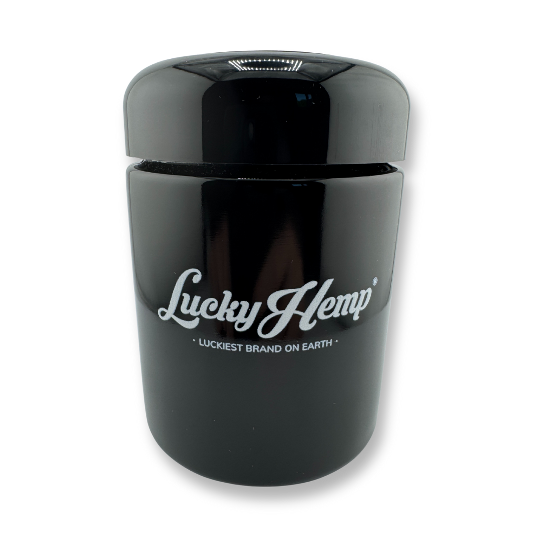LuckyCure Humidor Glas mit Thermo-Hygrometer