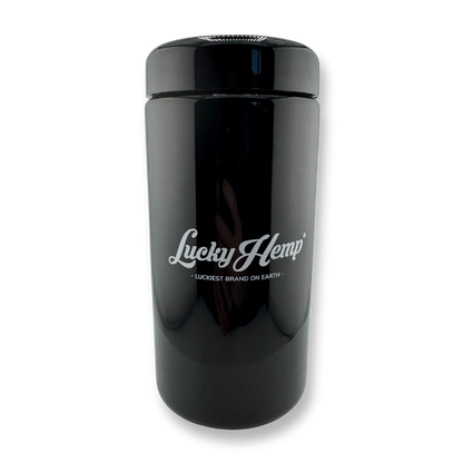 LuckyCure Humidor Glas mit Thermo-Hygrometer