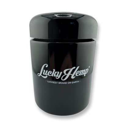 LuckyCure Humidor Glas mit Thermo-Hygrometer