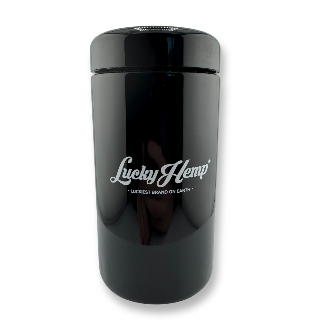 LuckyCure Humidor Glas mit Thermo-Hygrometer