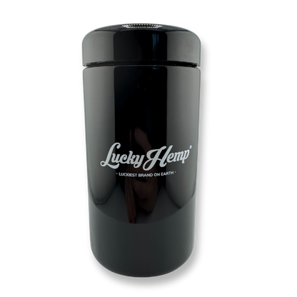 LuckyCure Humidor Glas mit Thermo-Hygrometer