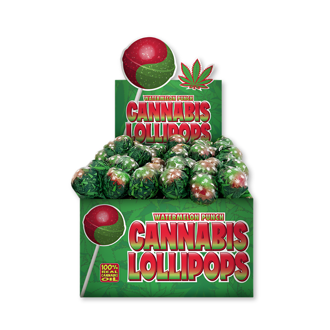 Cannabis Lollipop Edibles Lucky Hemp Watermelon Punch